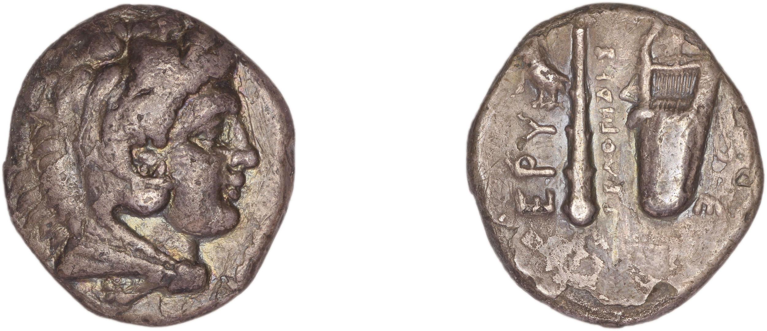 Erythrae Kinns 1980 Period II.2, AR 1, аверс, bm