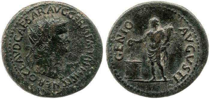 RIC I (second edition) Nero 124, реверс, bm