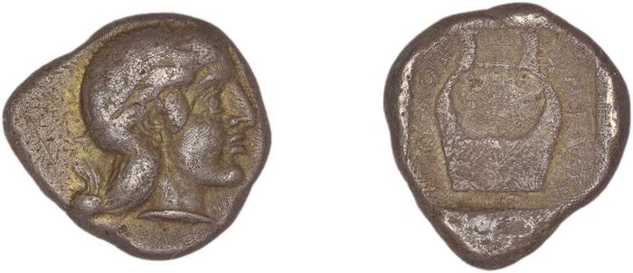 Colophon Milne 1941 Period II, drachms and obols, реверс, bm