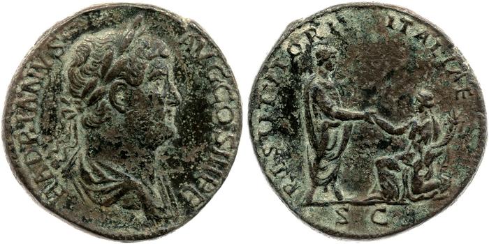 RIC II, Part 3 (second edition) Hadrian 1875, реверс, bm