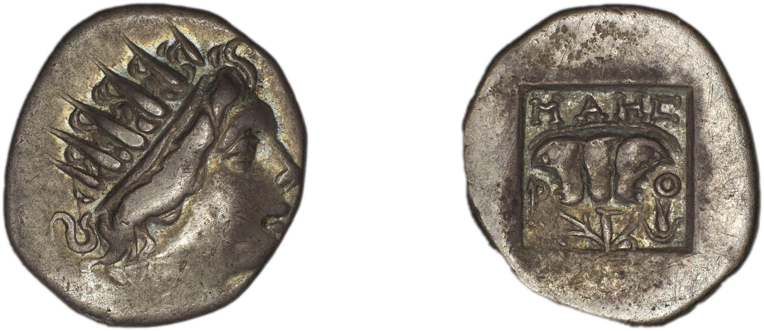 Rhodes Jenkins 1989 Group E drachms, аверс, bm