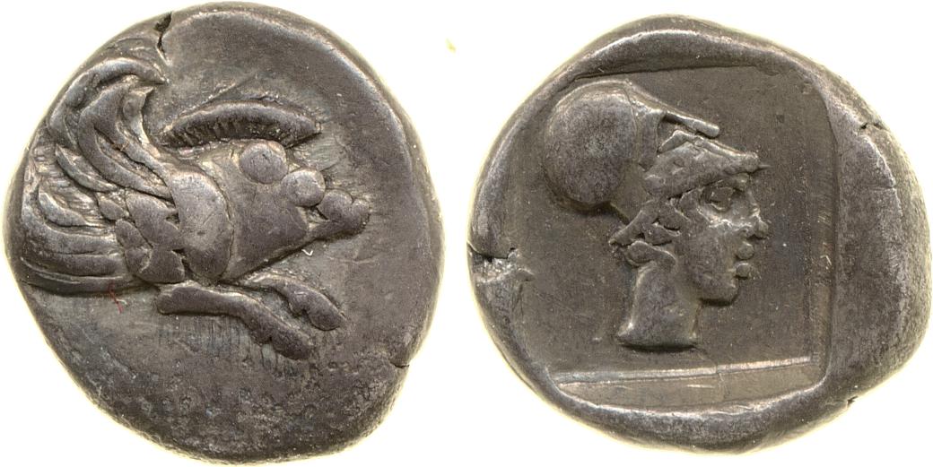 Clazomenae Dengate 1967 IQ Attic diobols, аверс, bm