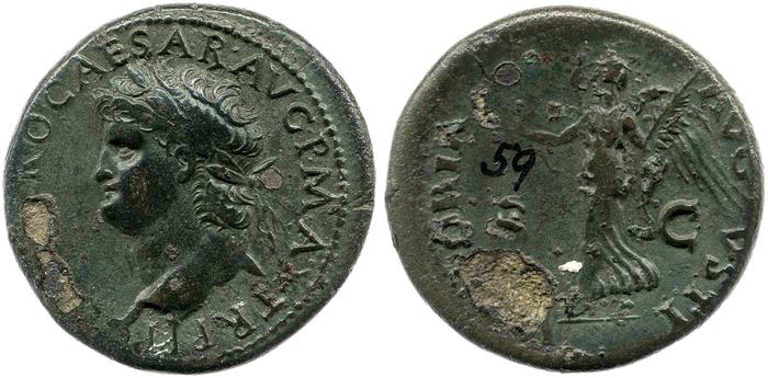 RIC I (second edition) Nero 523, реверс, bm