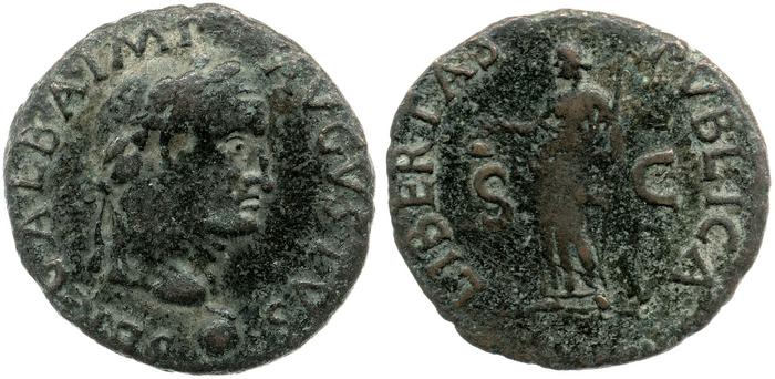 RIC I (second edition) Galba 70, реверс, bm