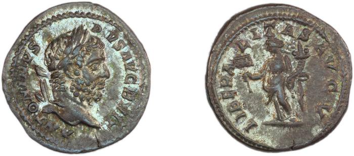 реверс RIC IV Caracalla 215A