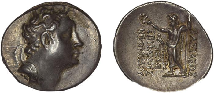 Nicomedes II of Bithynia Bithynia Waddington 1908 40, реверс, bm