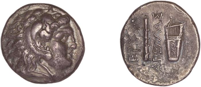 реверс Erythrae Kinns 1980 Period III, AR I
