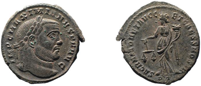 реверс RIC VI Ticinum 43b