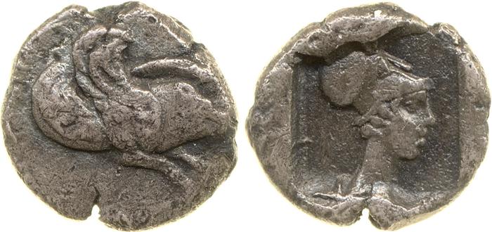 Clazomenae Dengate 1967 IQ Attic diobols, реверс, bm