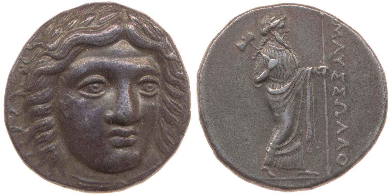 Mausolus of Caria Halicarnassus Konuk 1998 B5, аверс, bm