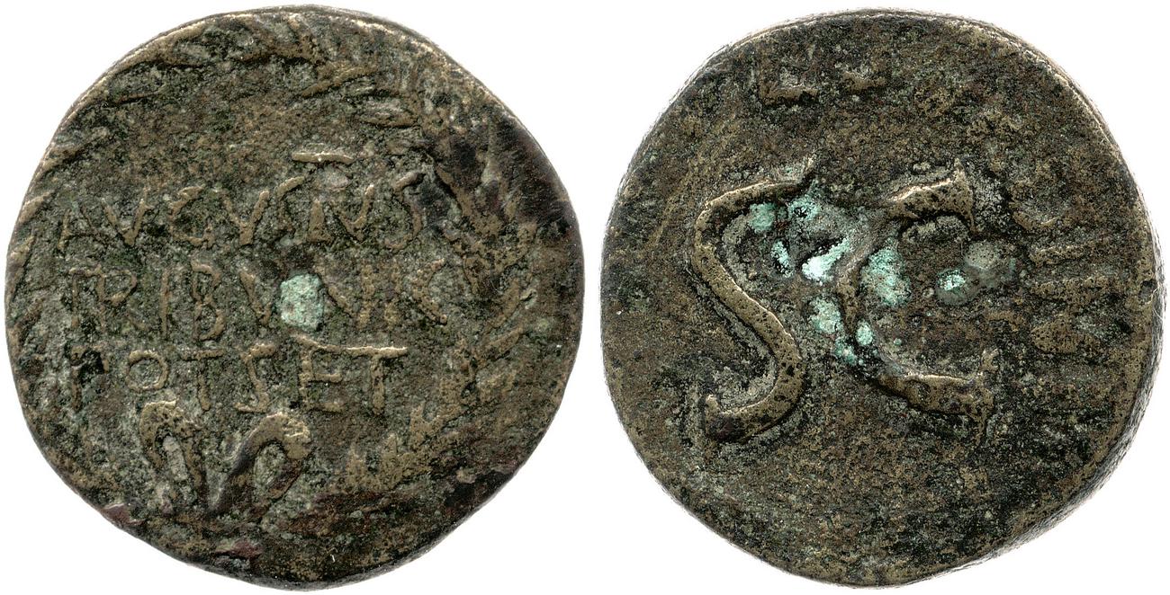 RIC I (second edition) Augustus 384, аверс, bm