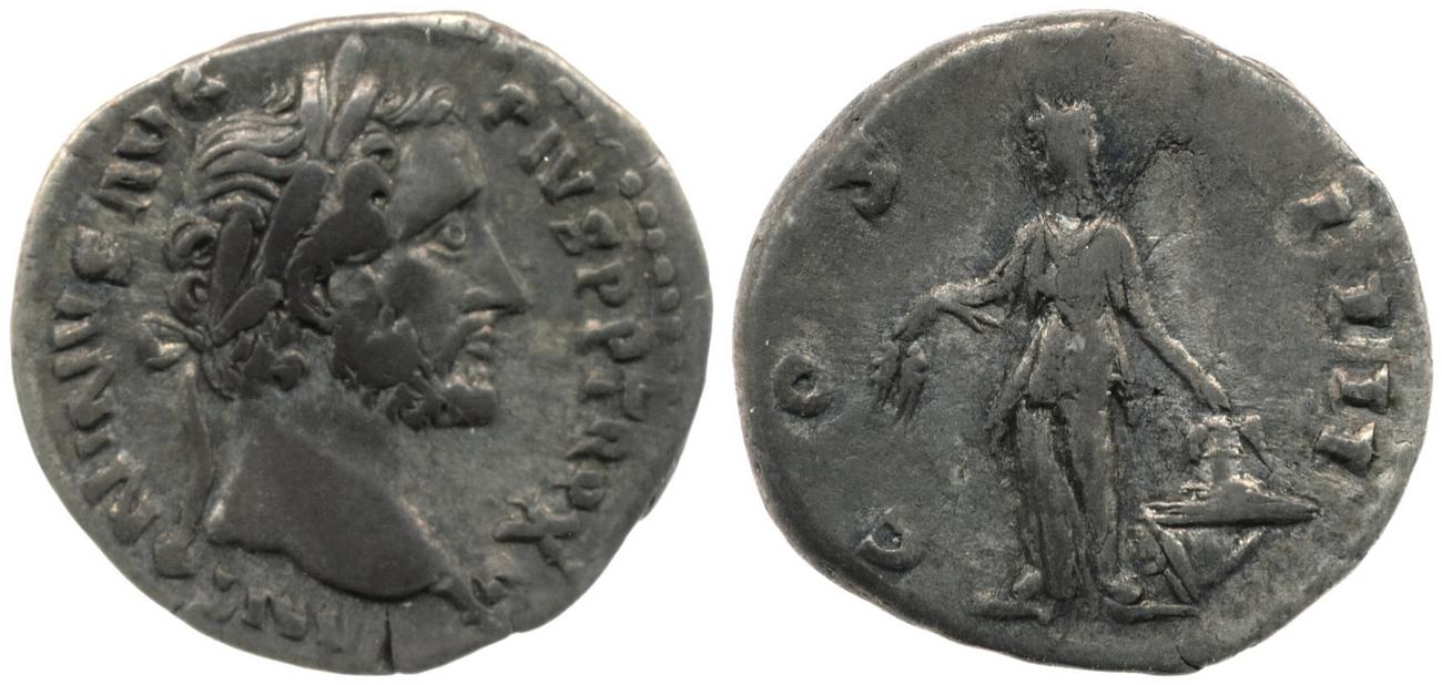 RIC III Antoninus Pius 204, аверс, bm