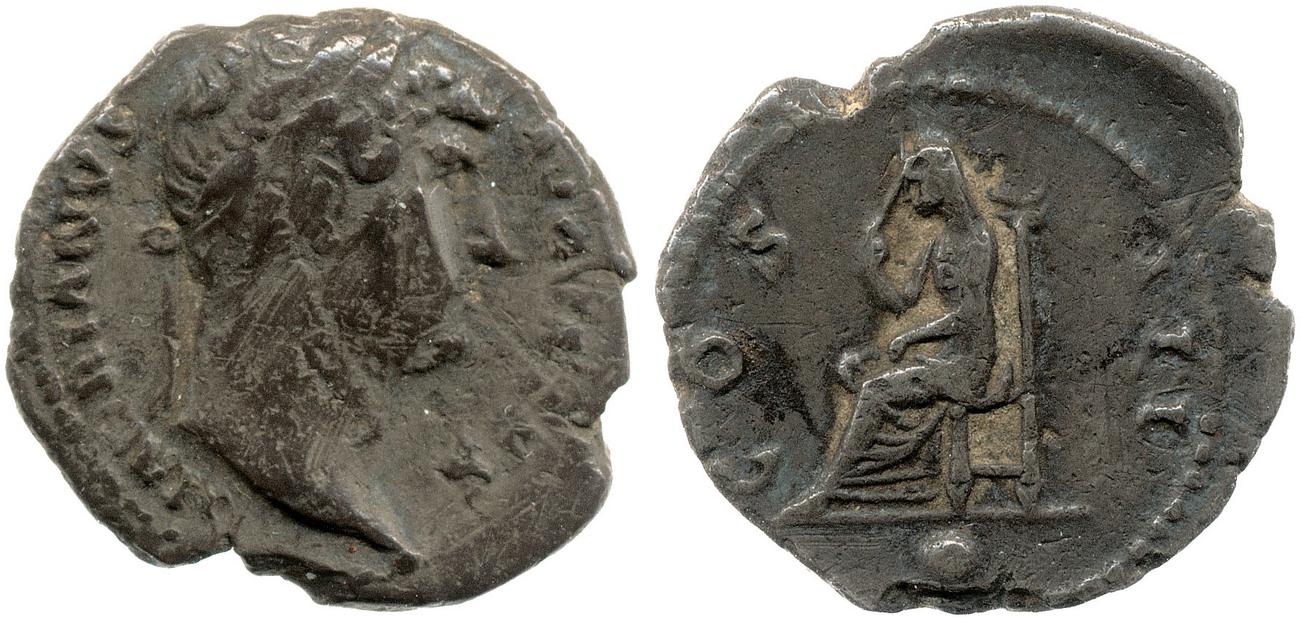 RIC II, Part 3 (second edition) Hadrian 857, аверс, bm