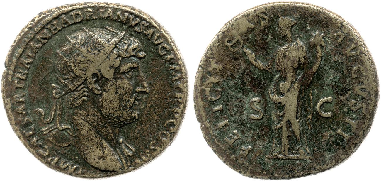 аверс RIC II, Part 3 (second edition) Hadrian 609