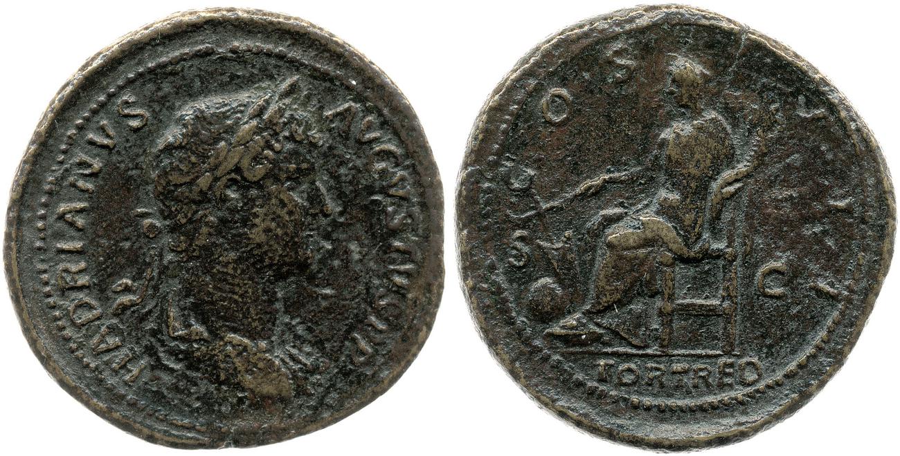 RIC II, Part 3 (second edition) Hadrian 987, аверс, bm