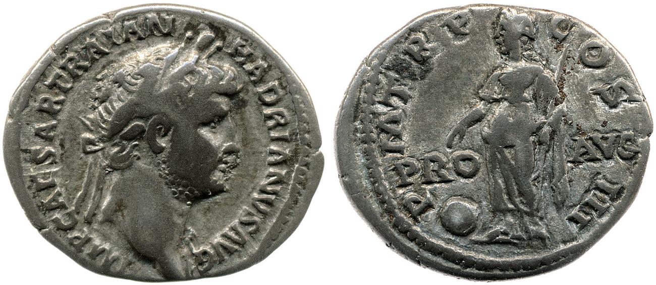 RIC II, Part 3 (second edition) Hadrian 2982, аверс, bm