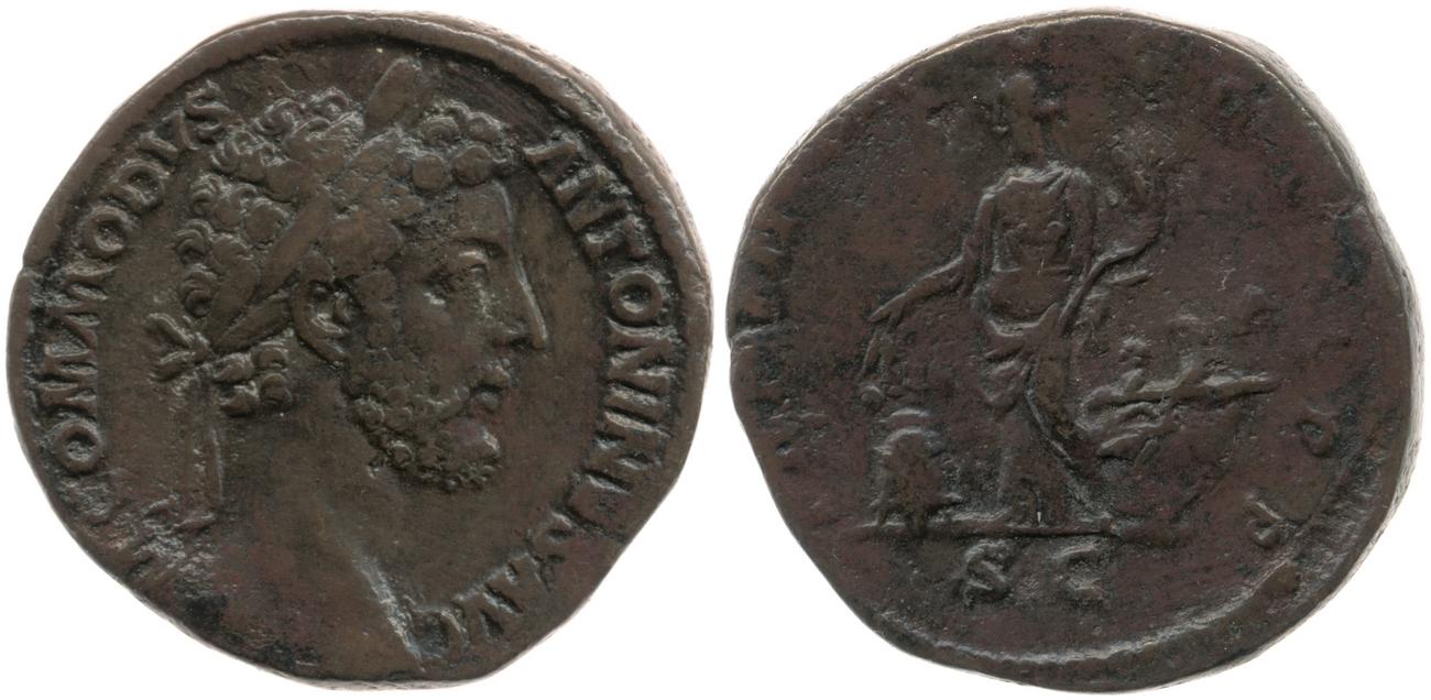 RIC III Commodus 344, аверс, bm