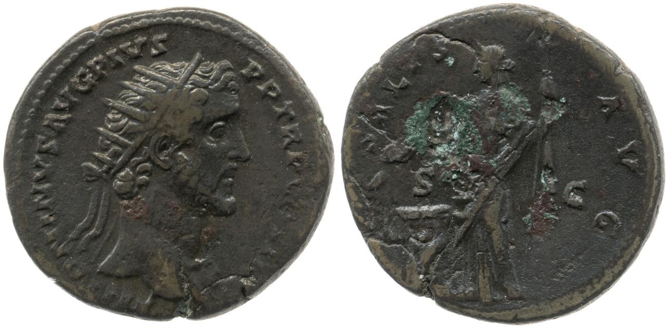 RIC III Antoninus Pius 668, аверс, bm