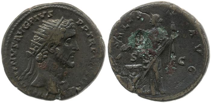 RIC III Antoninus Pius 668, реверс, bm