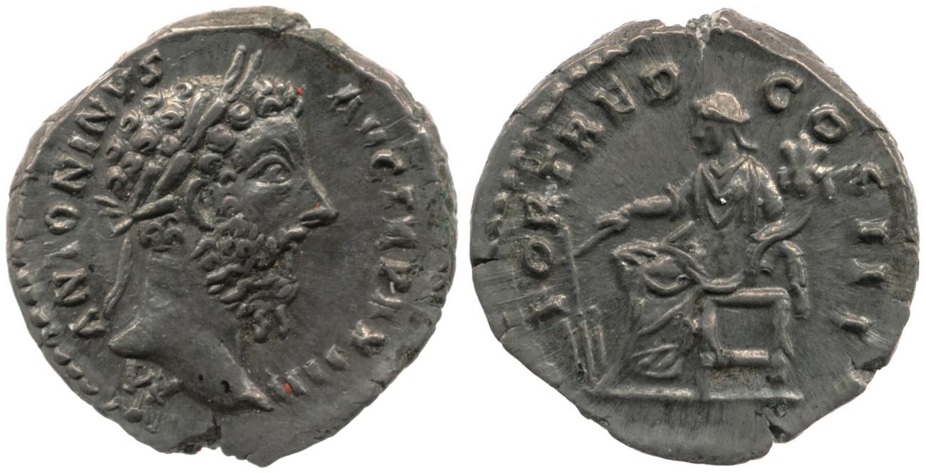 RIC III Marcus Aurelius 220, аверс, bm