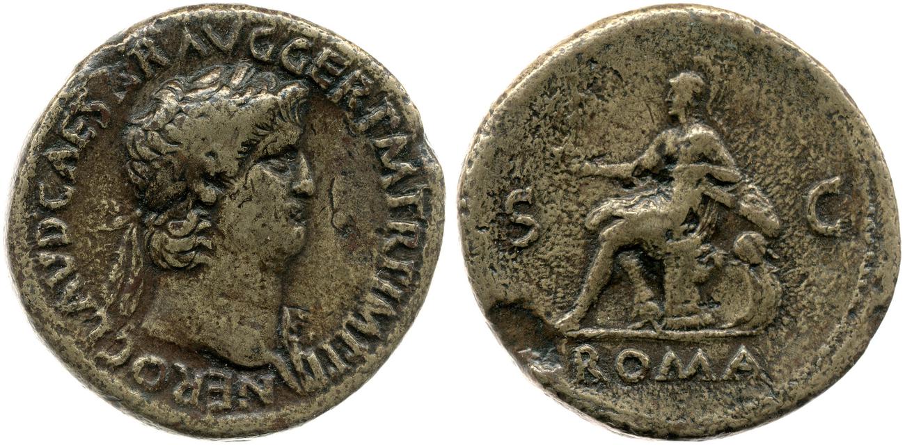 RIC I (second edition) Nero 273, аверс, bm