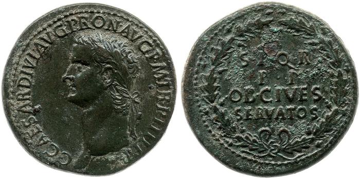 реверс RIC I (second edition) Gaius/Caligula 53