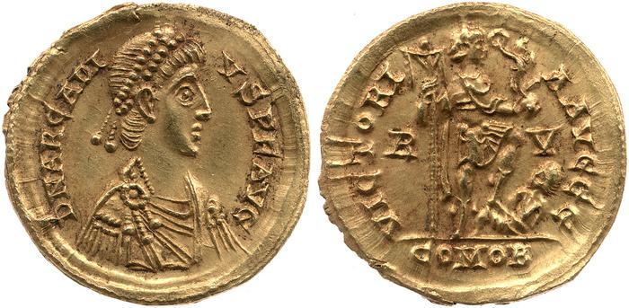 RIC X Honorius 1286, реверс, bm