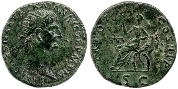 RIC II Trajan 398, реверс, bm