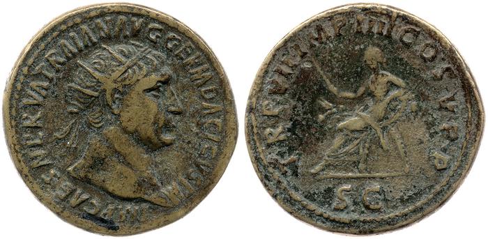 RIC II Trajan 454, реверс, bm