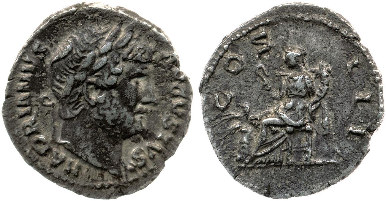 RIC II, Part 3 (second edition) Hadrian 854, аверс, bm