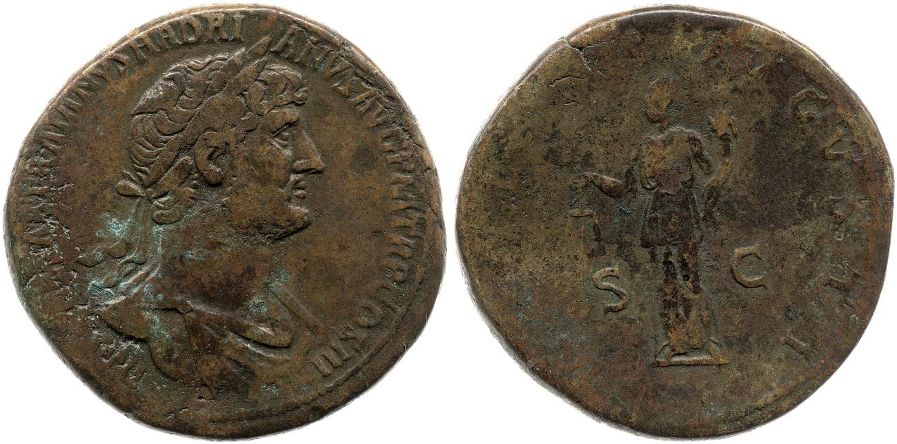 RIC II, Part 3 (second edition) Hadrian 435, аверс, bm