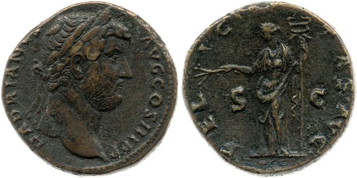 RIC II, Part 3 (second edition) Hadrian 2255, реверс, bm