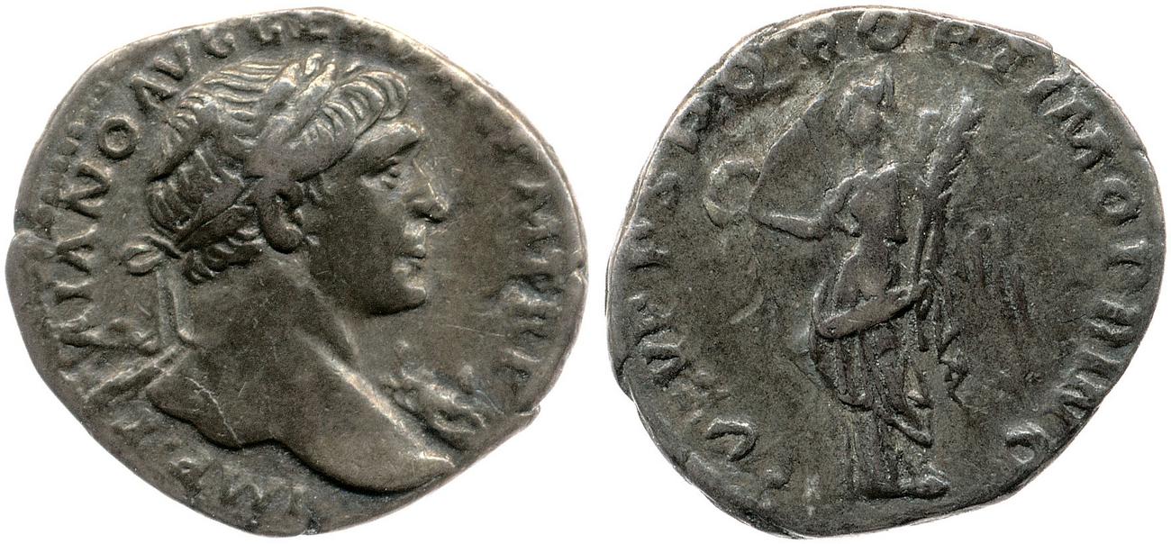RIC II Trajan 128, аверс, bm