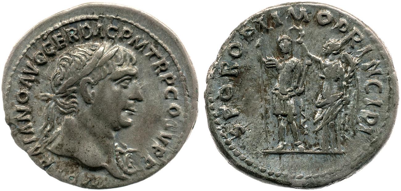 RIC II Trajan 212, аверс, bm