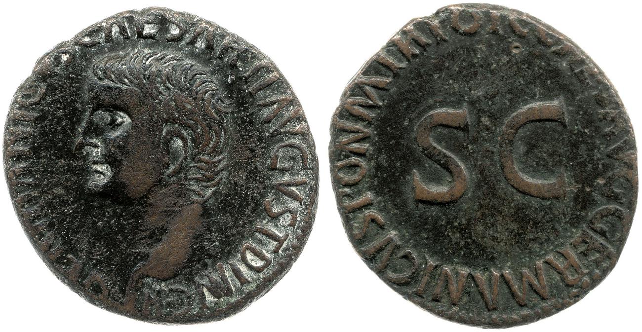 RIC I (second edition) Gaius/Caligula 35, аверс, bm