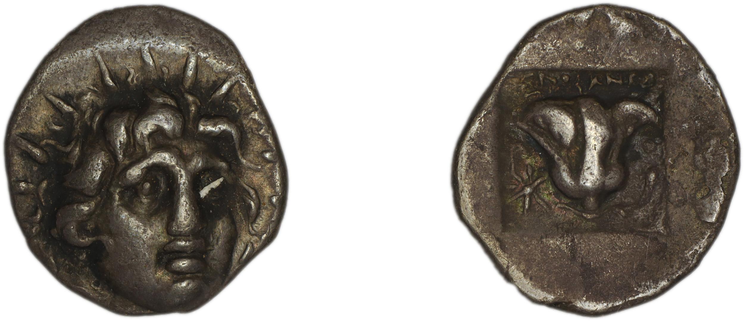 Rhodes Jenkins 1989 Group B hemidrachms, аверс, bm