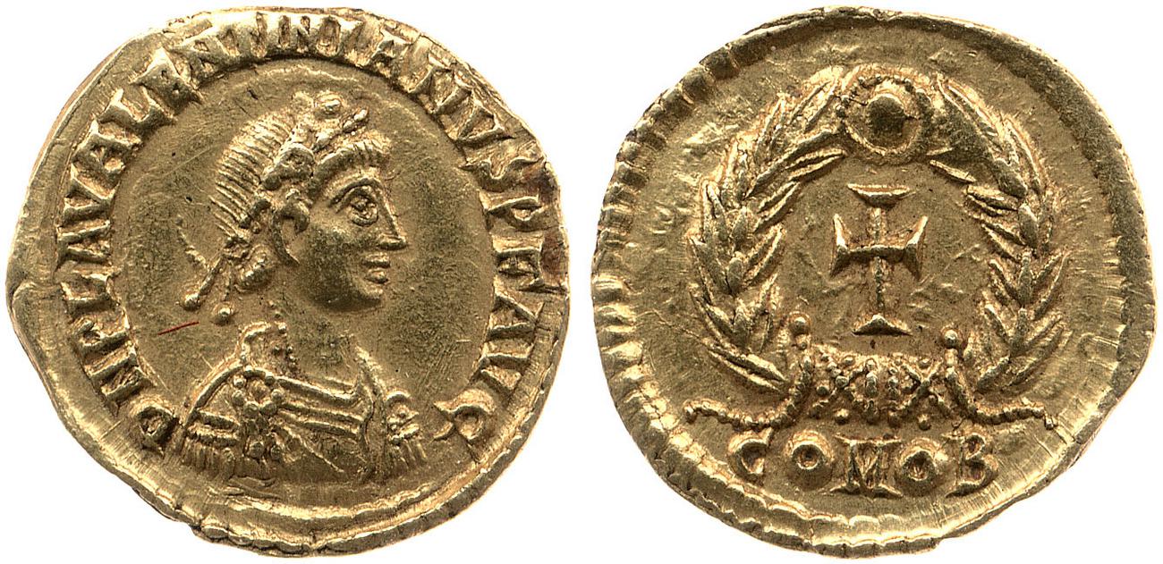 аверс RIC X Valentinian III 2060