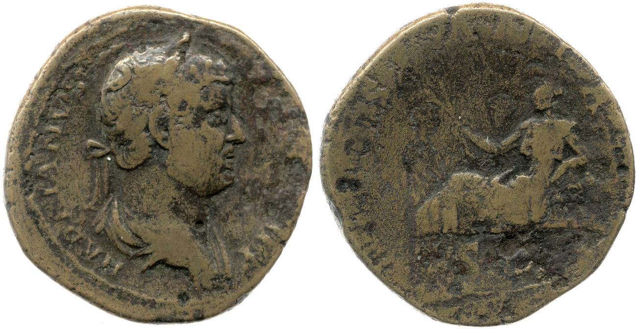 RIC II, Part 3 (second edition) Hadrian 1671, аверс, bm