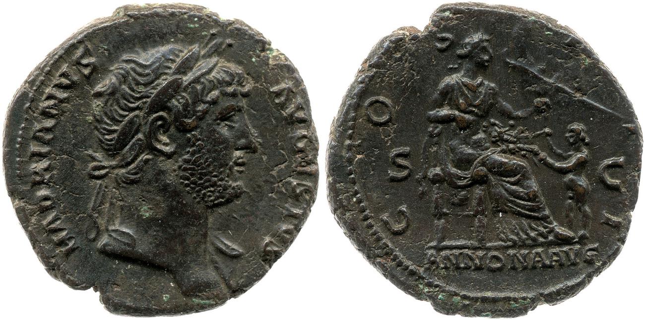 RIC II, Part 3 (second edition) Hadrian 745, аверс, bm