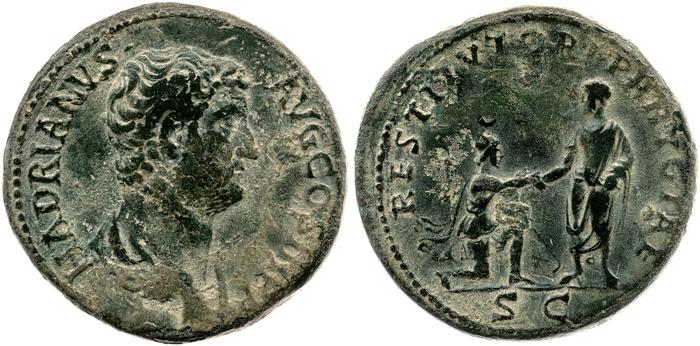RIC II, Part 3 (second edition) Hadrian 1892, реверс, bm