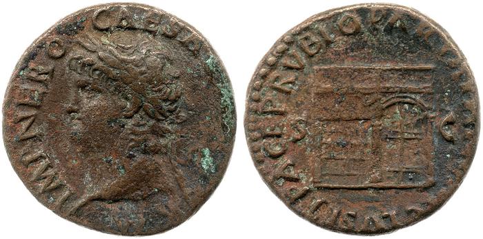 RIC I (second edition) Nero 348, реверс, bm