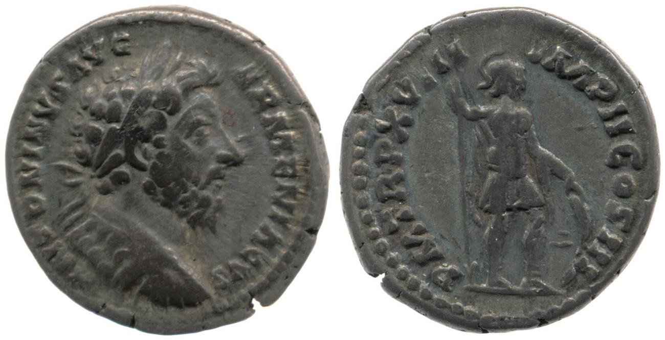 RIC III Marcus Aurelius 92, аверс, bm