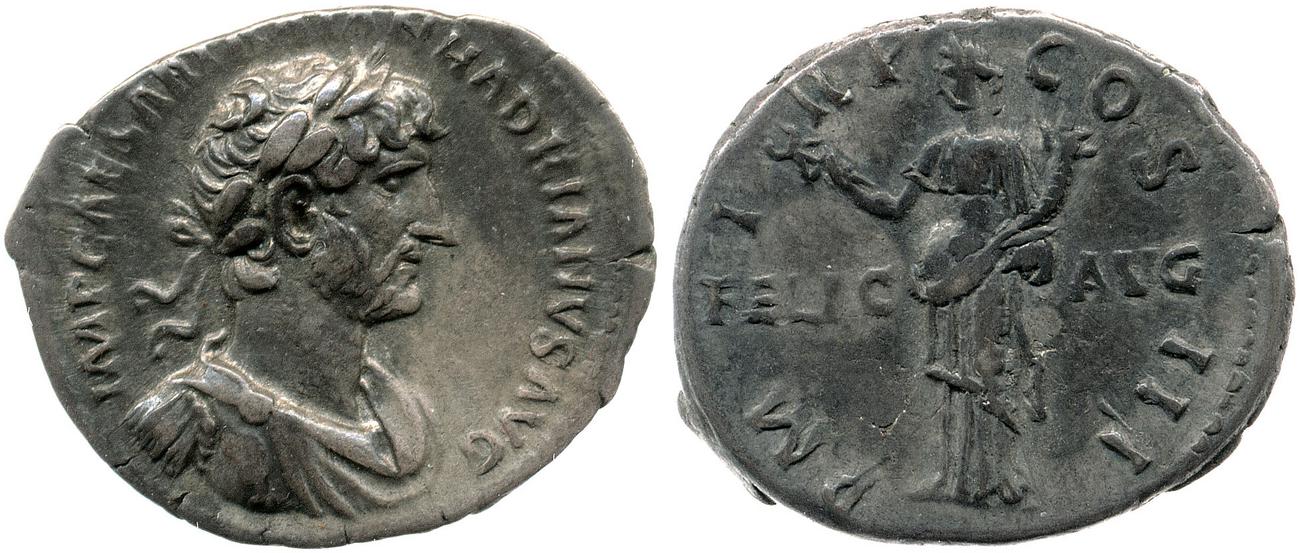 аверс RIC II, Part 3 (second edition) Hadrian 209
