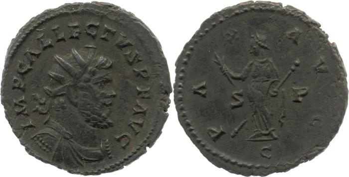 RIC V Allectus 91, реверс, bm