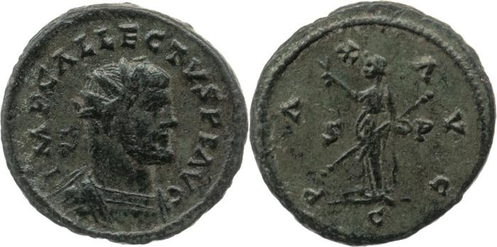 RIC V Allectus 91, реверс, bm