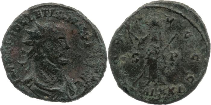 RIC V Carausius issuing for Diocletian/Maximian 6, реверс, bm