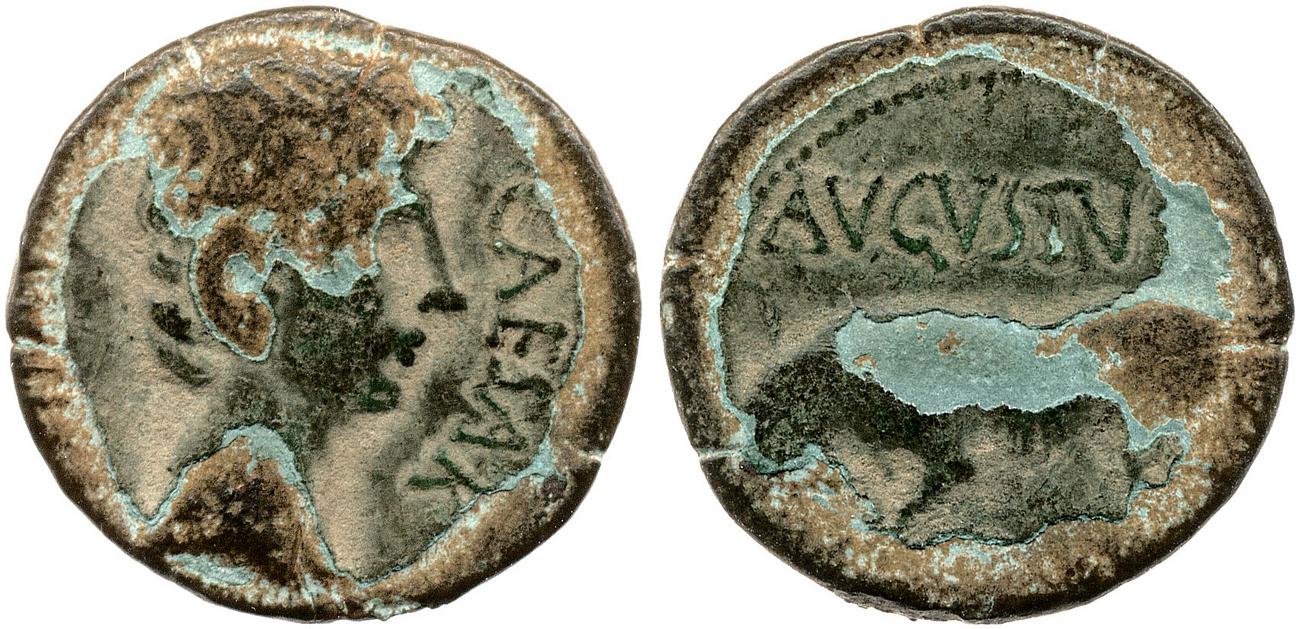RIC I (second edition) Augustus 228, аверс, bm