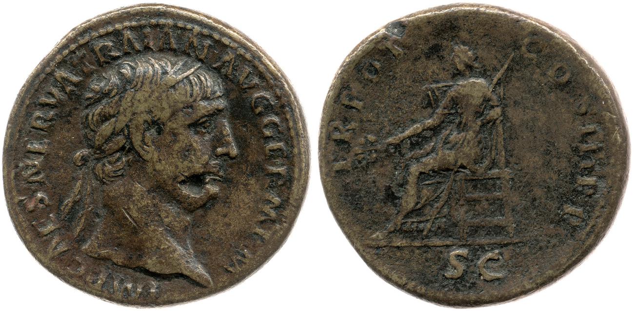RIC II Trajan 413, аверс, bm