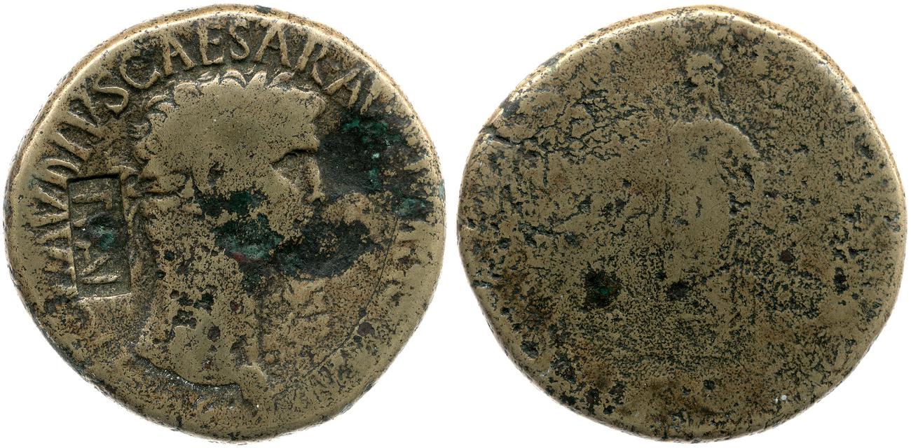 RIC I (second edition) Claudius 99, аверс, bm