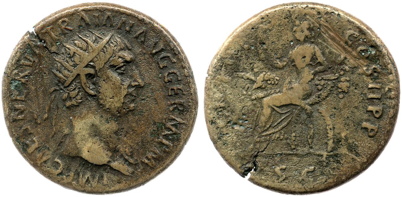 RIC II Trajan 398, аверс, bm